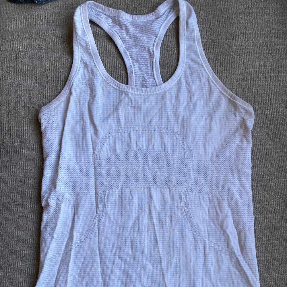 Lululemon white tank top cool racerback size 8